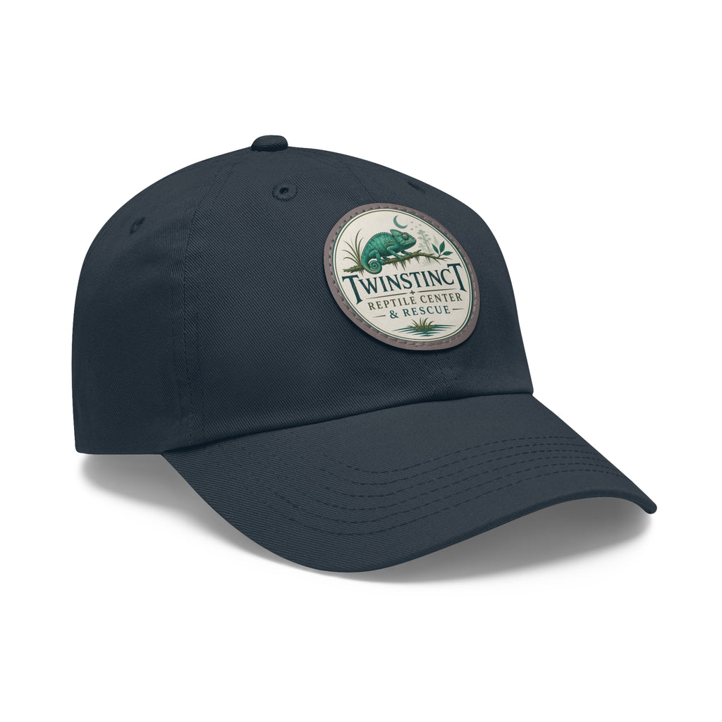 Reptile Center Dad Hat — TwinStinct Leather Patch Cap