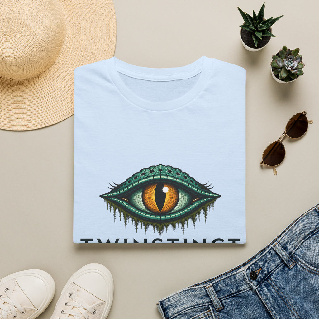 Graphic T-Shirt — Green Dragon Eye "TWINSTINCT" Logo Shirt