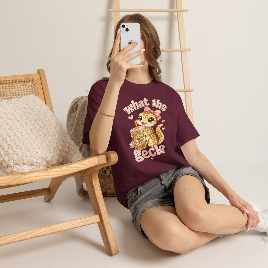 What the Geck? Cute Gecko Tea Graphic Tee