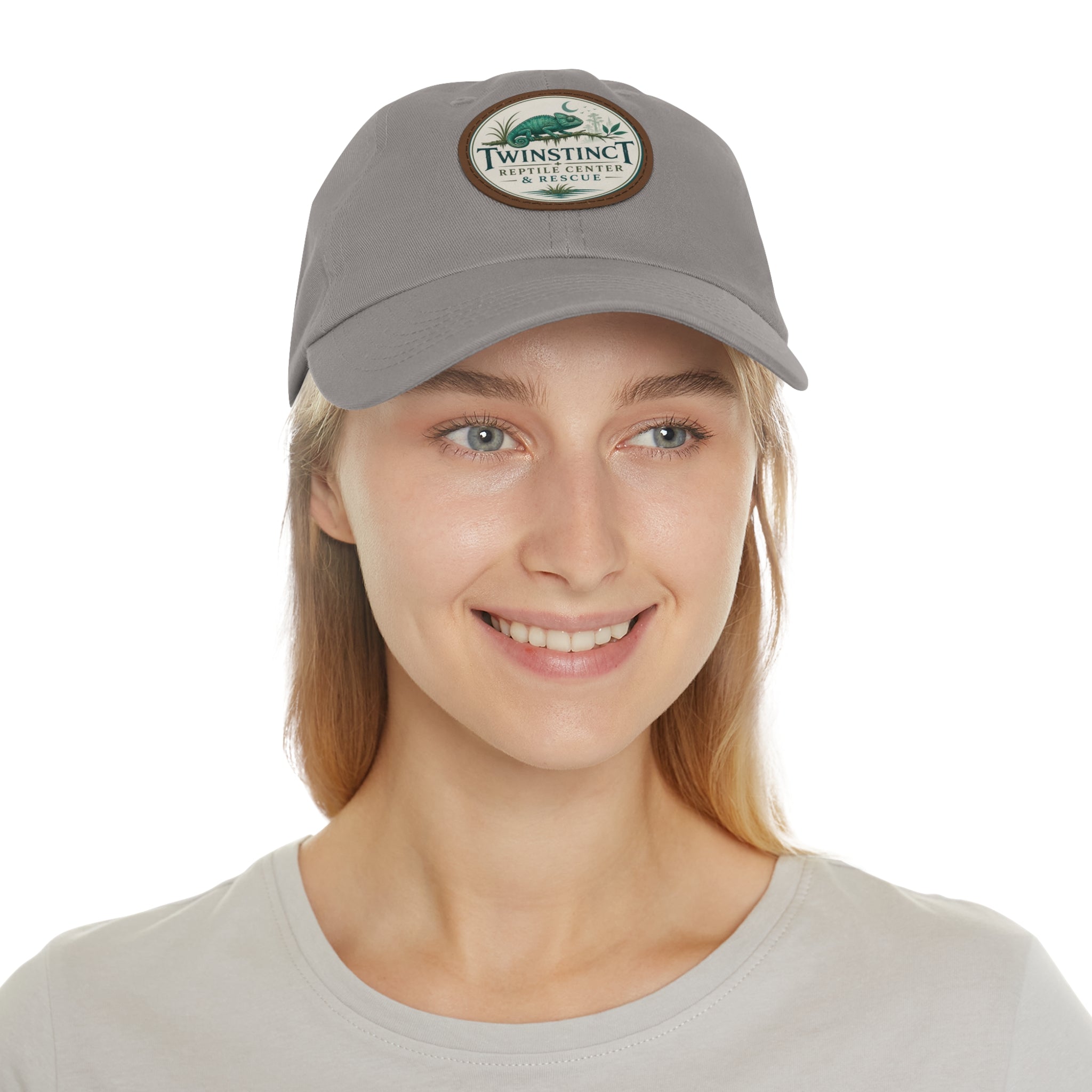 Reptile Center Dad Hat — TwinStinct Leather Patch Cap