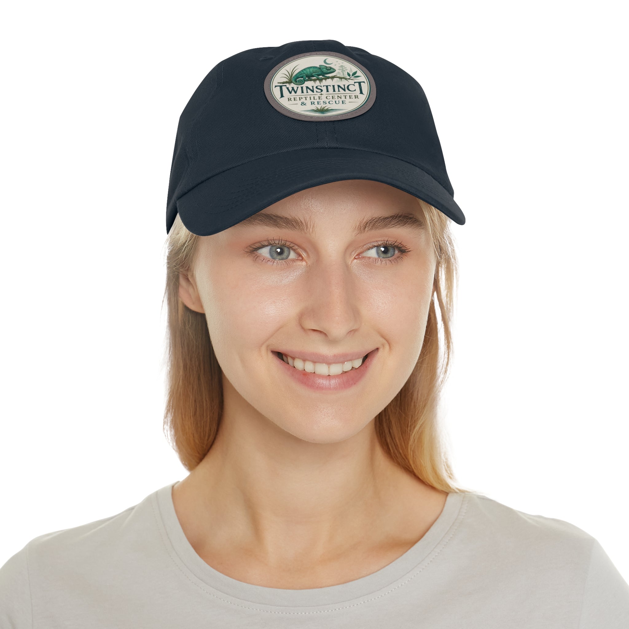 Reptile Center Dad Hat — TwinStinct Leather Patch Cap