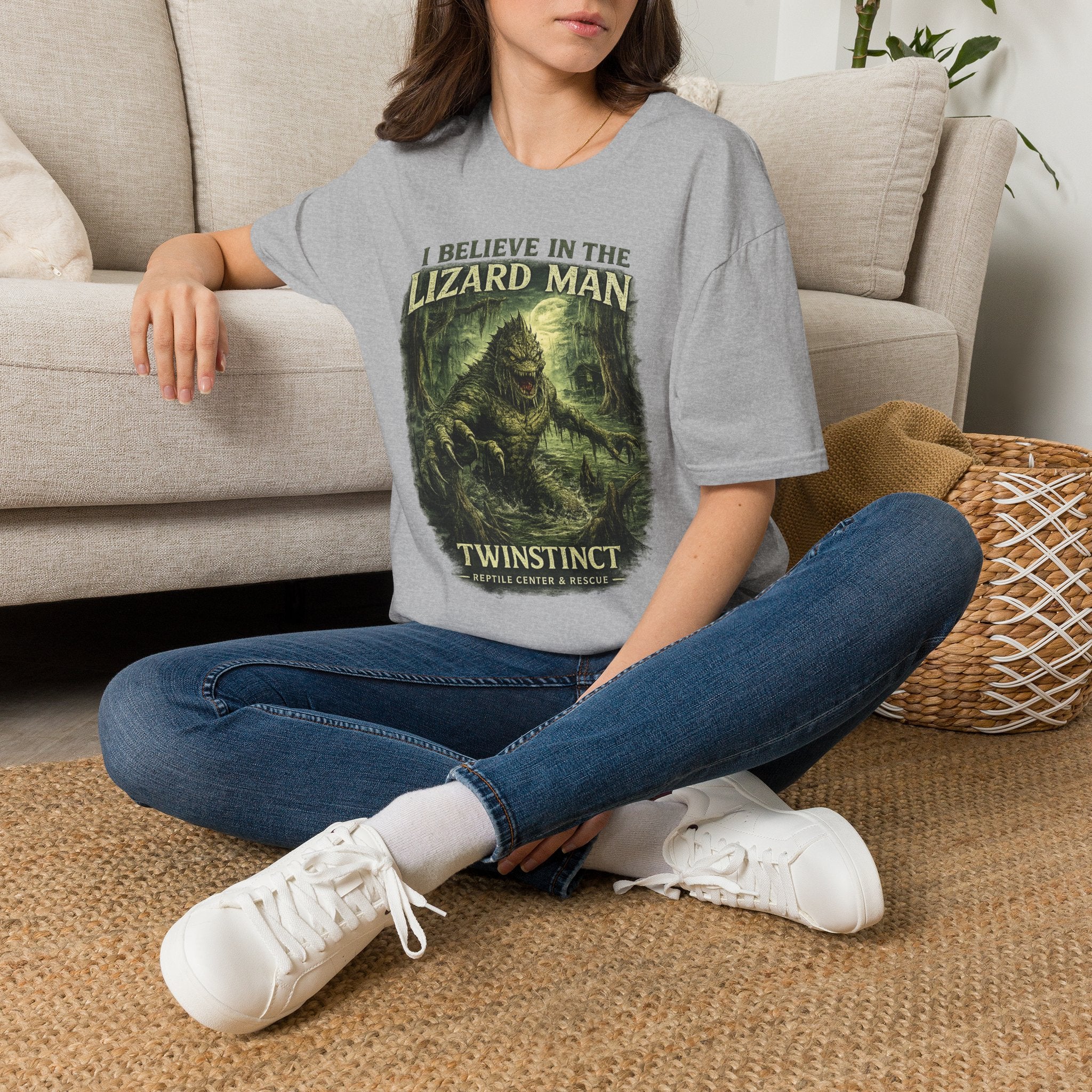 I Believe in the Lizard Man T-Shirt — Cryptid Enthusiast Graphic Tee