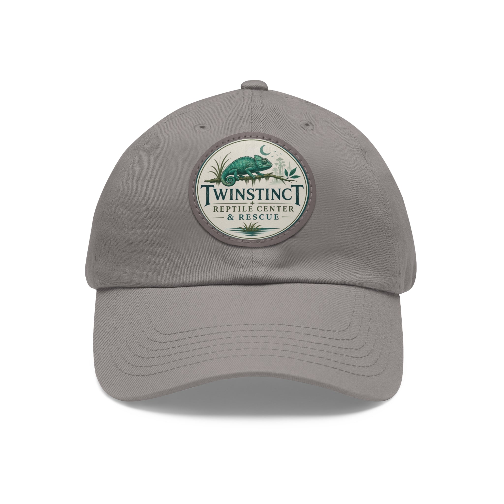 Reptile Center Dad Hat — TwinStinct Leather Patch Cap