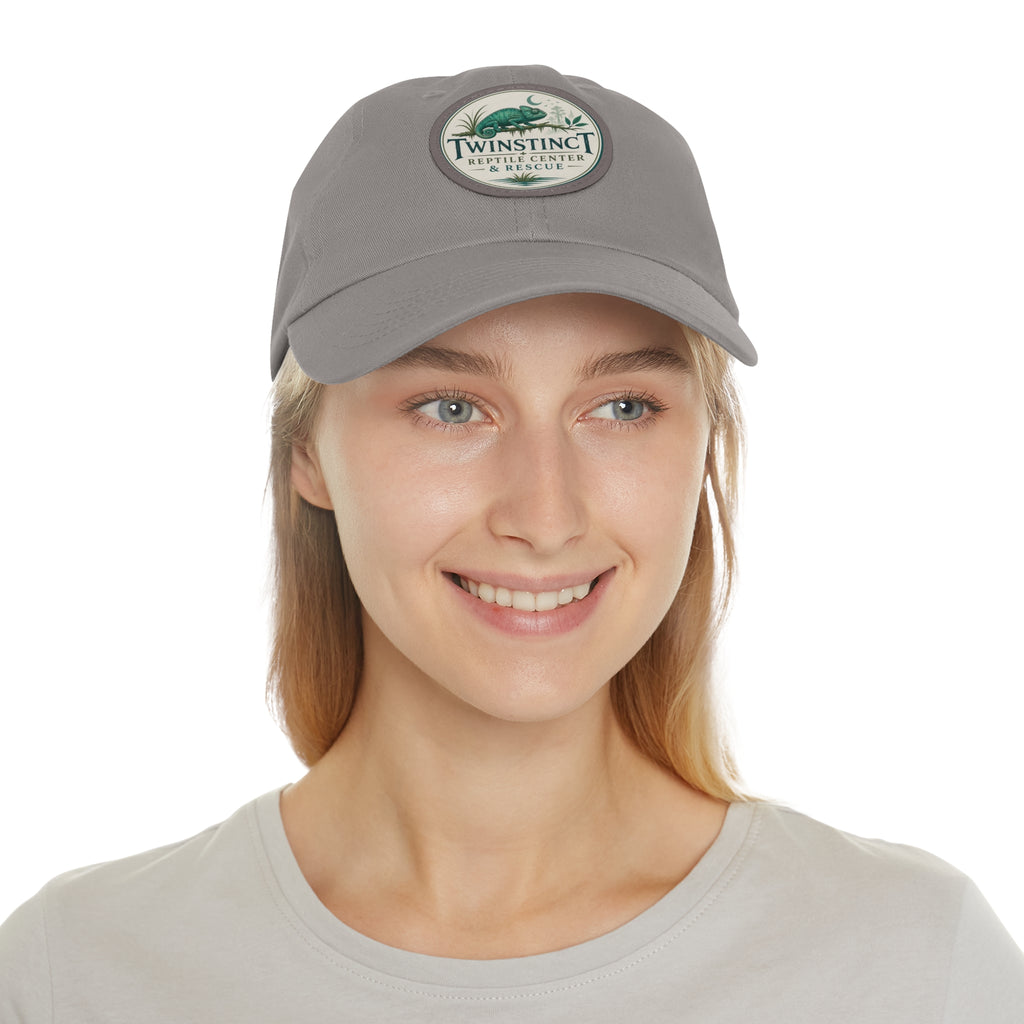 Reptile Center Dad Hat — TwinStinct Leather Patch Cap