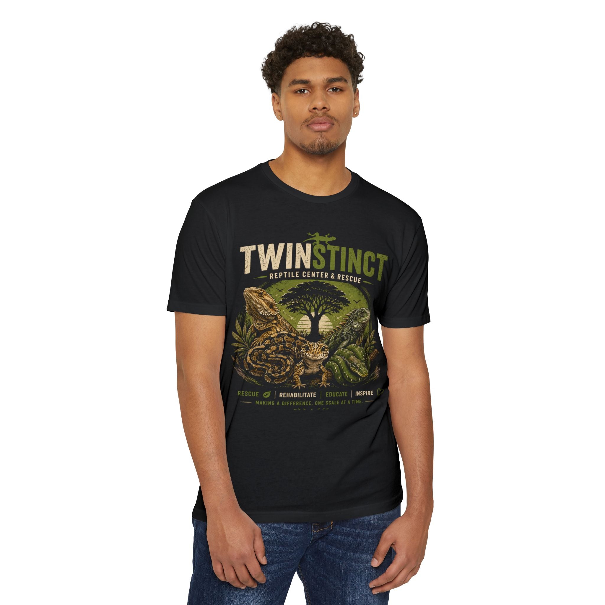Reptile Rescue T-Shirt — "Twinstinct Reptile Center & Rescue" Conservation Tee
