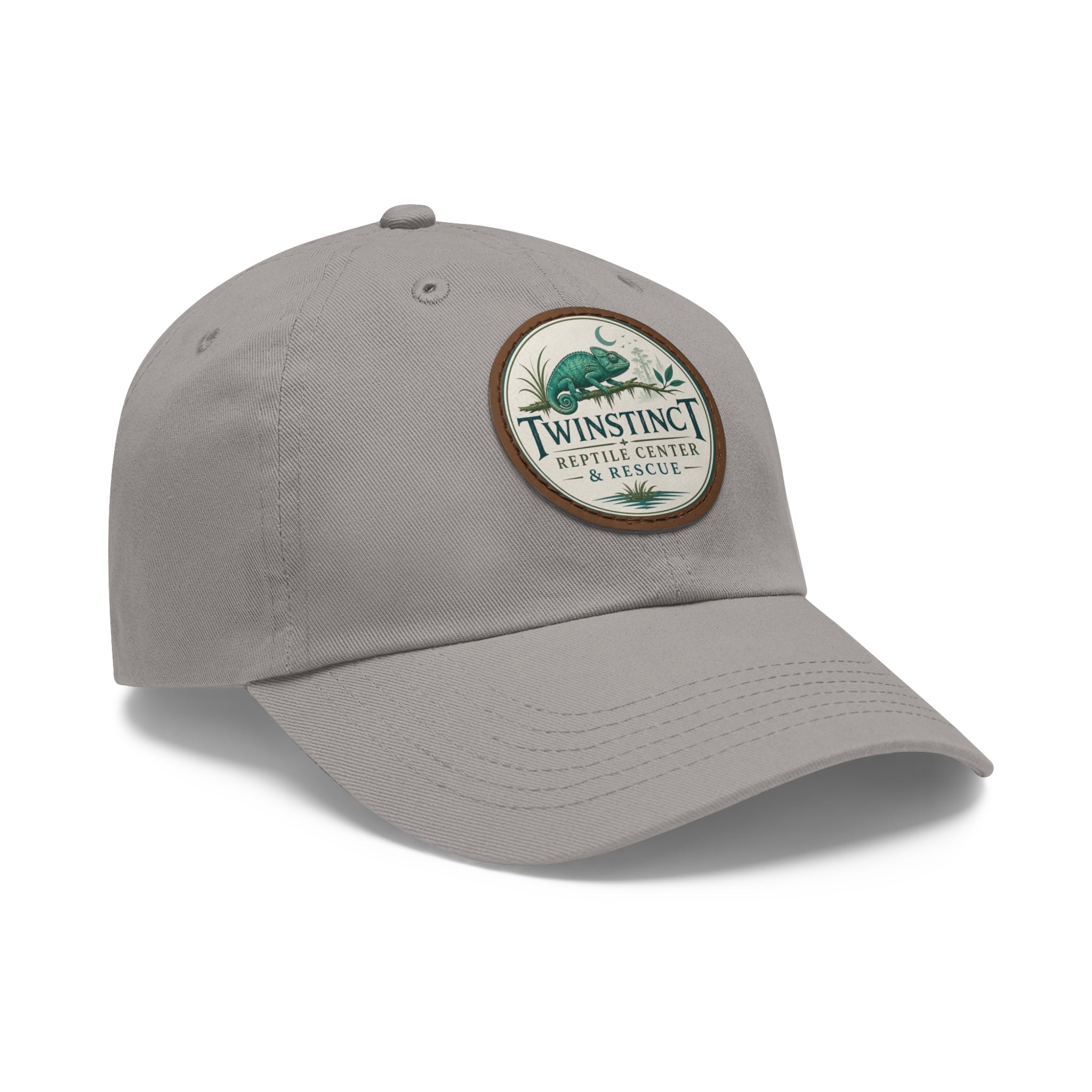 Reptile Center Dad Hat — TwinStinct Leather Patch Cap