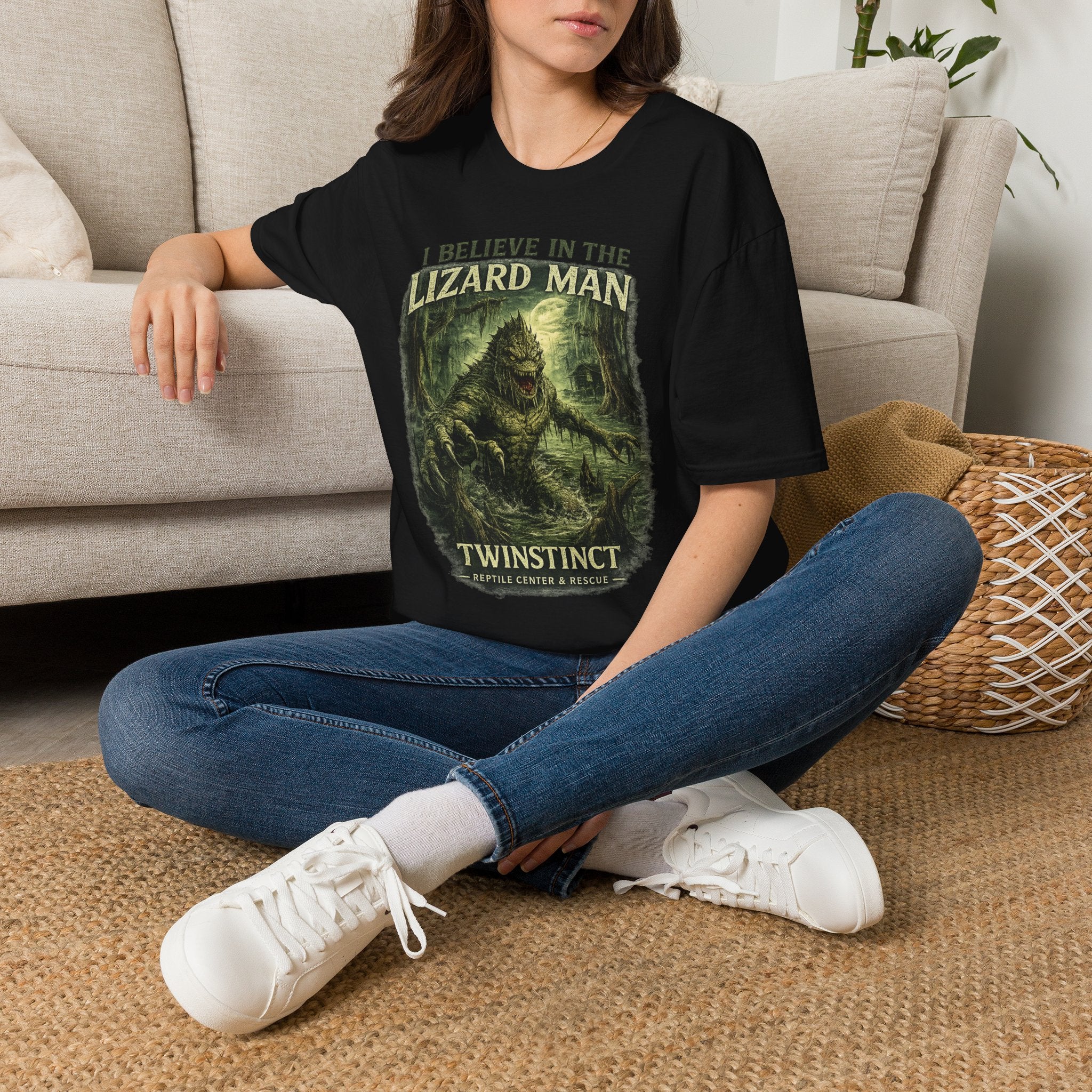 I Believe in the Lizard Man T-Shirt — Cryptid Enthusiast Graphic Tee