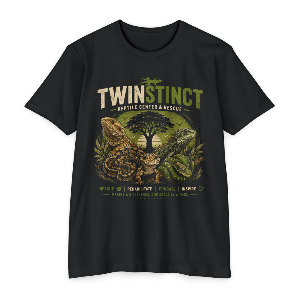 Reptile Rescue T-Shirt — "Twinstinct Reptile Center & Rescue" Conservation Tee