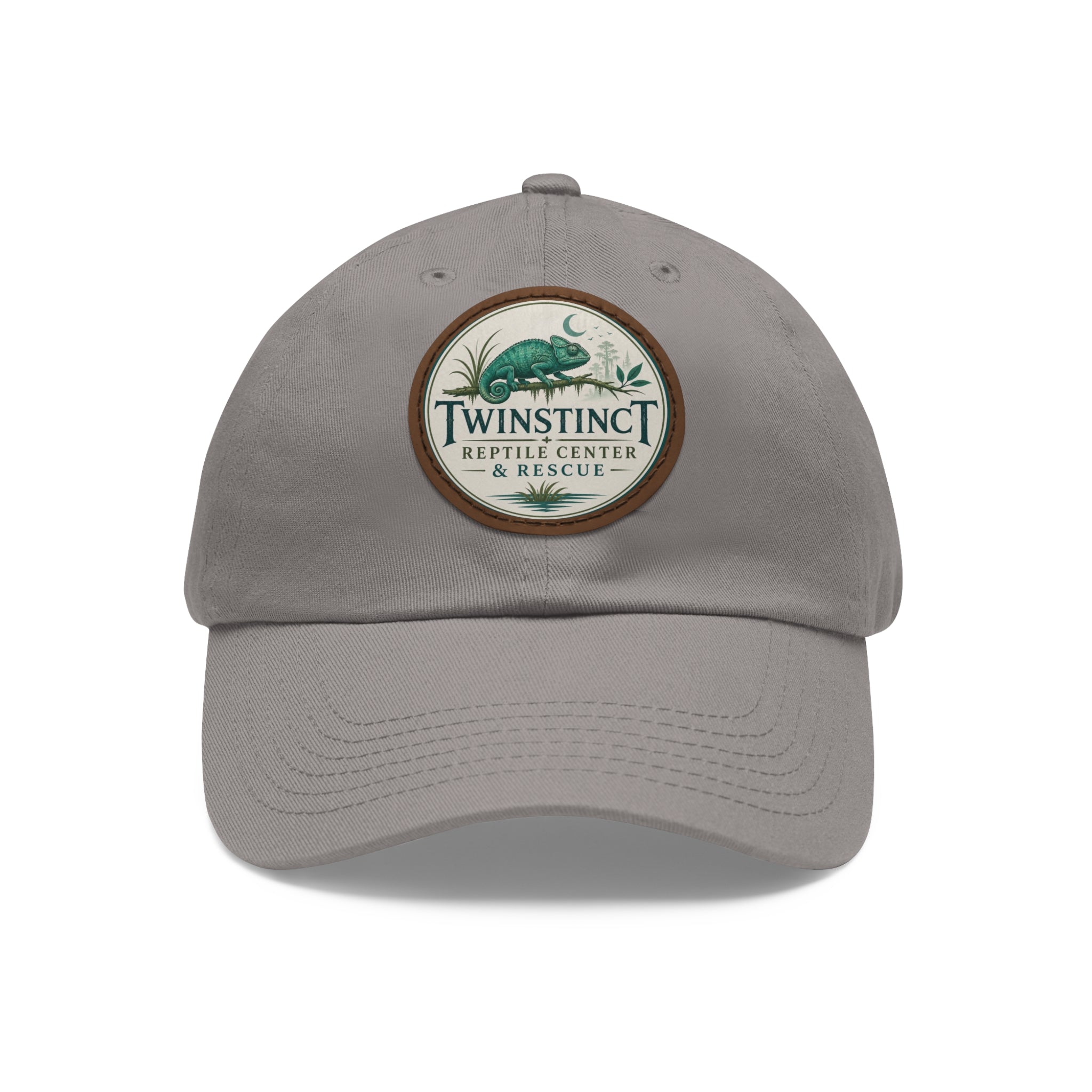 Reptile Center Dad Hat — TwinStinct Leather Patch Cap