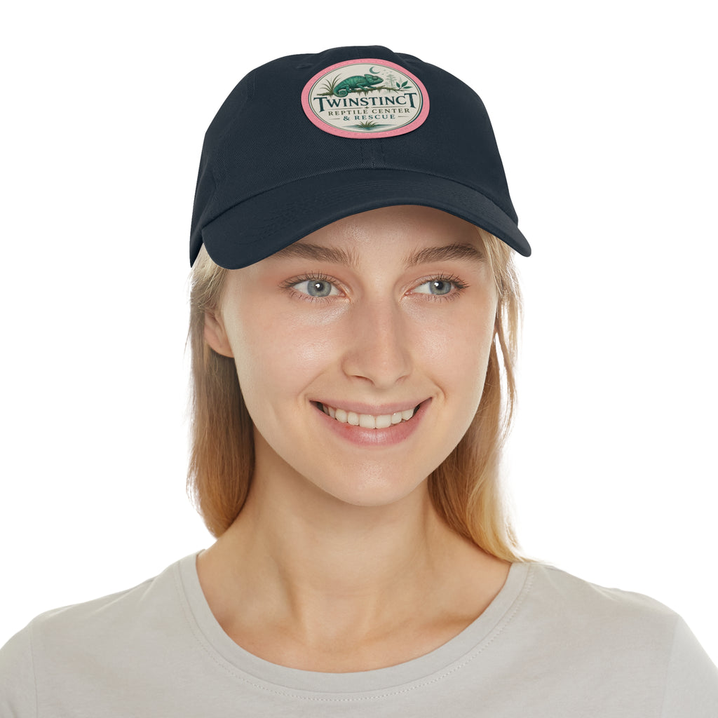 Reptile Center Dad Hat — TwinStinct Leather Patch Cap